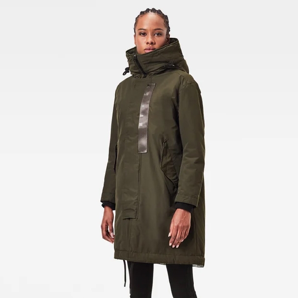 Hooded Padded Fishtail Parka