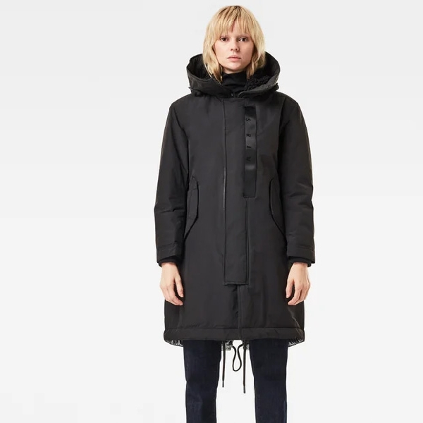 Hooded Padded Fishtail Parka